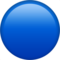 Blue Circle emoji on Apple
